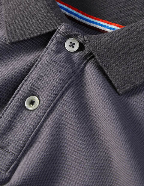Langärmliges Piqué-Poloshirt - London Grey Langärmliges Piqué-Poloshirt - London Grey