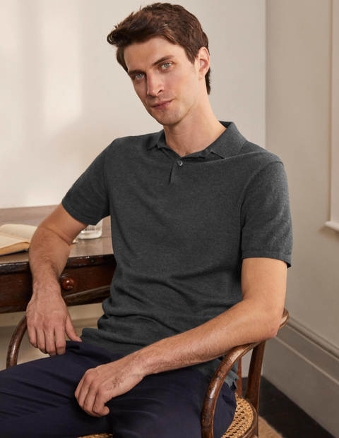 Finsbury Strick-Poloshirt - Anthrazit Melange Finsbury Strick-Poloshirt - Anthrazit Melange