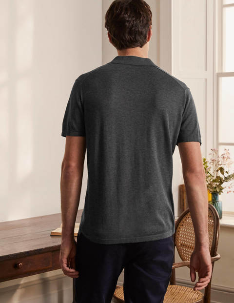 Finsbury Strick-Poloshirt - Anthrazit Melange Finsbury Strick-Poloshirt - Anthrazit Melange