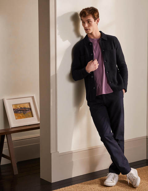 Farley Merino Knitted Jacket - Navy Farley Merino Knitted Jacket - Navy