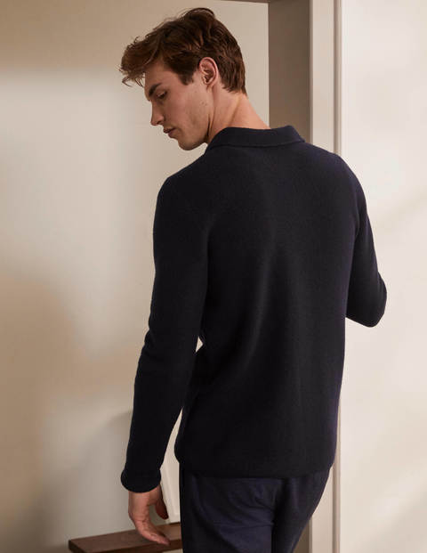 Farley Merino Knitted Jacket - Navy Farley Merino Knitted Jacket - Navy