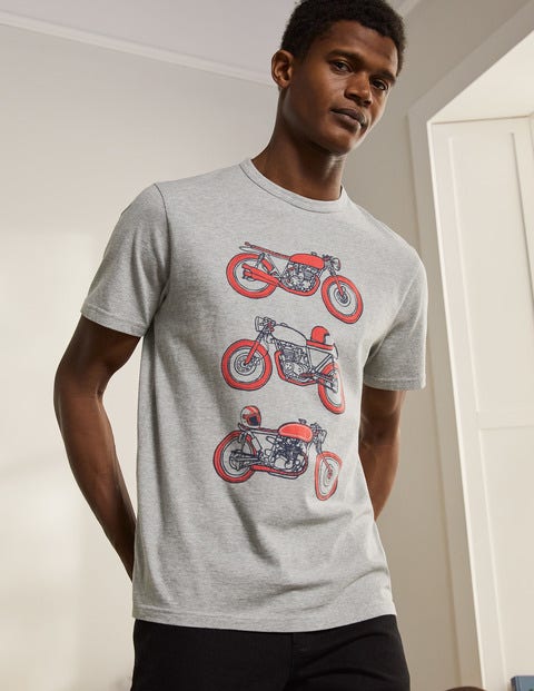 Kingston T-Shirt - Grey Marl Motorbikes