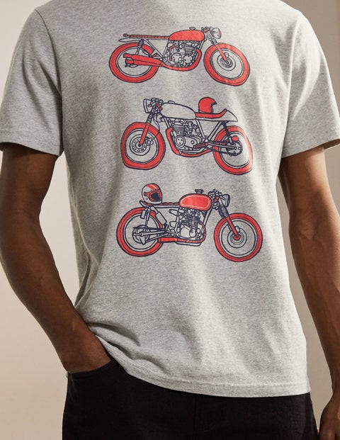 Kingston T-shirt - Grey Marl Motorbikes Kingston T-shirt - Grey Marl Motorbikes