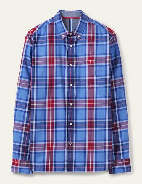 Lässiges kariertes Hemd - Himmelblau/Merlot, Kariert Lässiges kariertes Hemd - Himmelblau/Merlot, Kariert