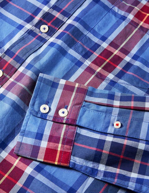 Lässiges kariertes Hemd - Himmelblau/Merlot, Kariert Lässiges kariertes Hemd - Himmelblau/Merlot, Kariert