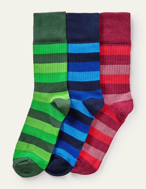 Chaussettes épaisses spécial week-end - Rayé multi ton sur ton rugby Chaussettes épaisses spécial week-end - Rayé multi ton sur ton rugby