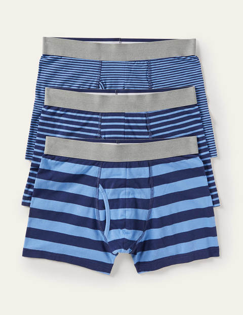 3 Pack Jersey Boxers - Blues Stripe Pack