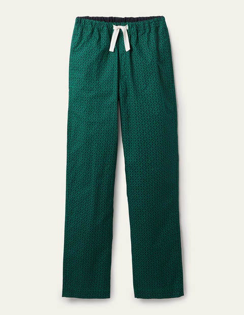 Cotton Poplin Pajama Bottoms - Mountain Meadow/Navy Geo Cotton Poplin Pajama Bottoms - Mountain Meadow/Navy Geo