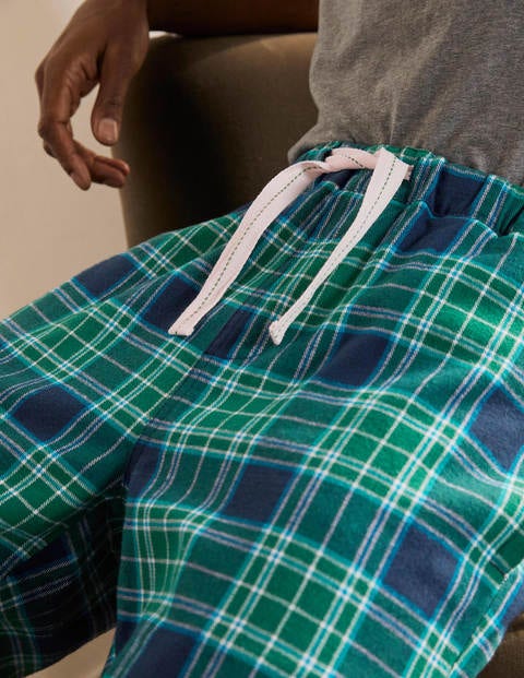 Brushed Cotton Pajama Bottoms - Navy/Mountain Meadow Check Brushed Cotton Pajama Bottoms - Navy/Mountain Meadow Check