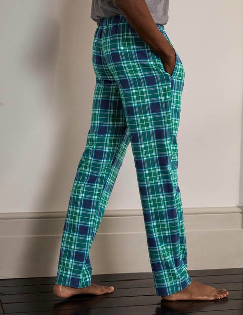 Brushed Cotton Pajama Bottoms - Navy/Mountain Meadow Check Brushed Cotton Pajama Bottoms - Navy/Mountain Meadow Check