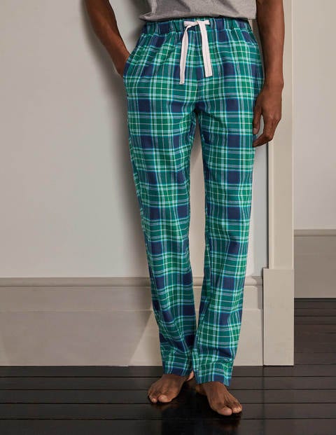 Brushed Cotton Pajama Bottoms - Navy/Mountain Meadow Check Brushed Cotton Pajama Bottoms - Navy/Mountain Meadow Check