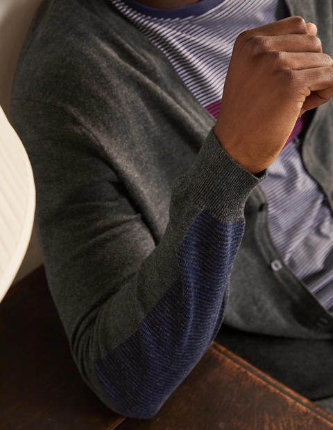 Merino Blend Cardigan - Graphite Melange Merino Blend Cardigan - Graphite Melange