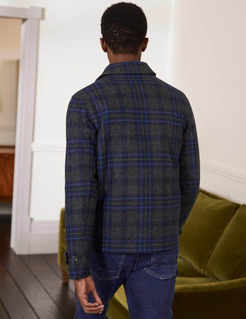 Elgin wool Jacket - Grey and Navy Check Elgin wool Jacket - Grey and Navy Check