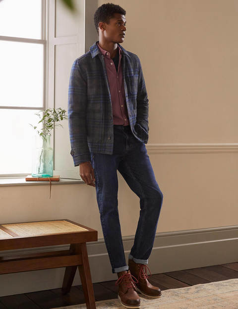Elgin wool Jacket - Grey and Navy Check Elgin wool Jacket - Grey and Navy Check