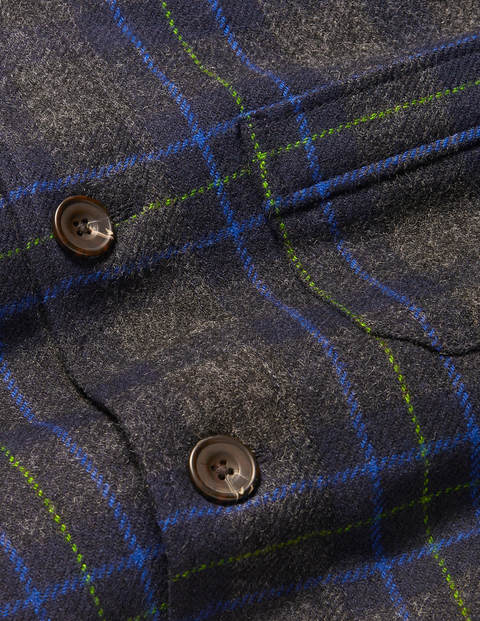 Elgin wool Jacket - Grey and Navy Check Elgin wool Jacket - Grey and Navy Check