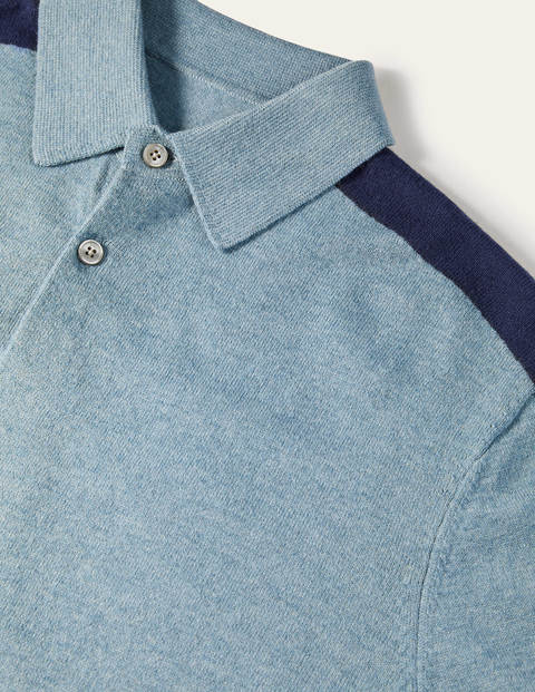 Merino Blend Polo - Dusk Blue Merino Blend Polo - Dusk Blue
