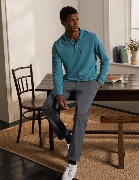Elasticated Chino Trousers - London Grey Elasticated Chino Trousers - London Grey