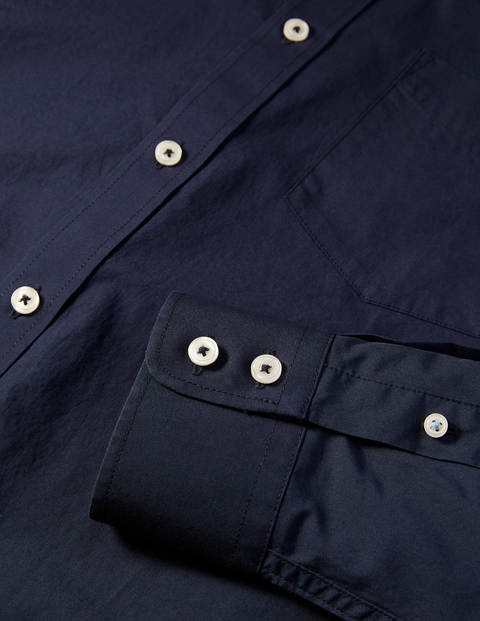 Poplin Cutaway Collar Shirt - Navy Poplin Cutaway Collar Shirt - Navy