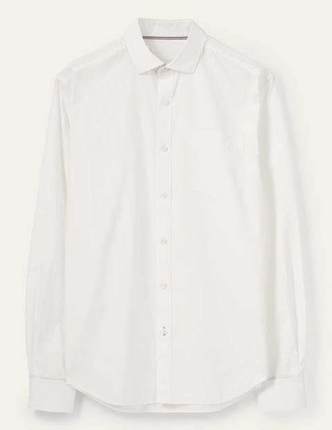 Poplin Cutaway Collar Shirt - White Poplin Cutaway Collar Shirt - White