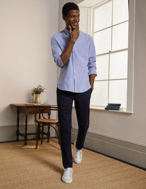 Schmal geschnittenes Oxford-Hemd - Blau Schmal geschnittenes Oxford-Hemd - Blau