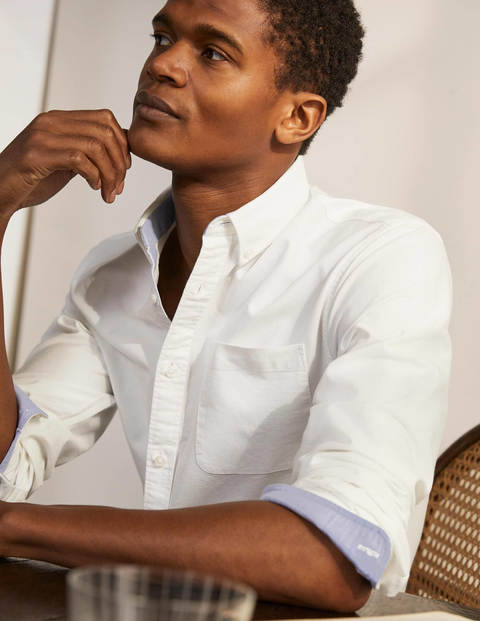 Slim Fit Oxford Shirt - White Slim Fit Oxford Shirt - White