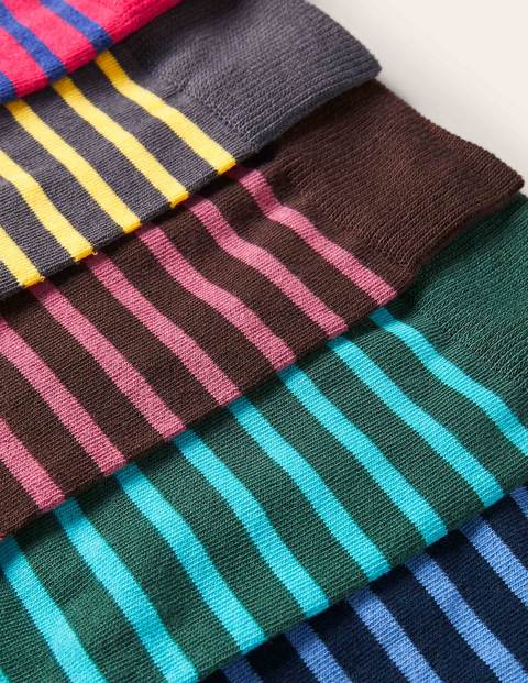 5 Pack Favourite Socks - Slim Stripe Multi Pack 5 Pack Favourite Socks - Slim Stripe Multi Pack