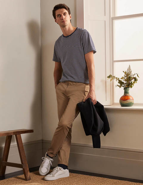 Washed T-shirt - Navy/Ivory Stripe Washed T-shirt - Navy/Ivory Stripe