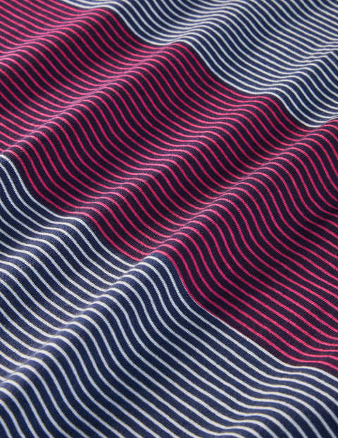 Washed T-shirt - Beetroot Chest Stripe Washed T-shirt - Beetroot Chest Stripe