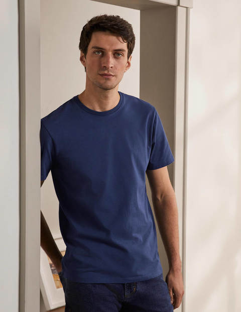 Klassisches Baumwoll-T-Shirt - Klassisches Navy Klassisches Baumwoll-T-Shirt - Klassisches Navy
