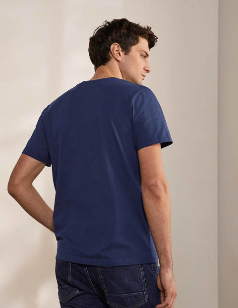 Klassisches Baumwoll-T-Shirt - Klassisches Navy Klassisches Baumwoll-T-Shirt - Klassisches Navy