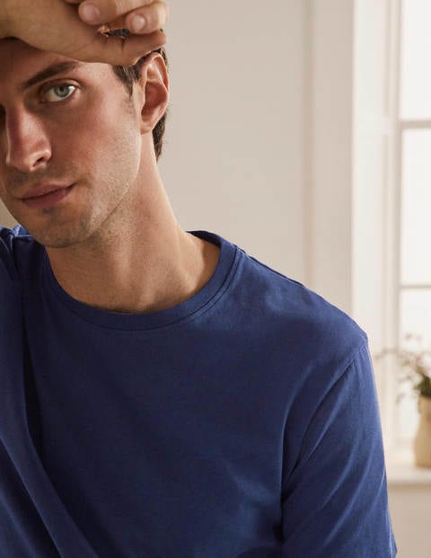 Klassisches Baumwoll-T-Shirt - Klassisches Navy Klassisches Baumwoll-T-Shirt - Klassisches Navy