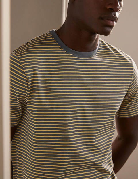 Washed T-shirt - London Grey/ Soft Lemon Stripe Washed T-shirt - London Grey/ Soft Lemon Stripe