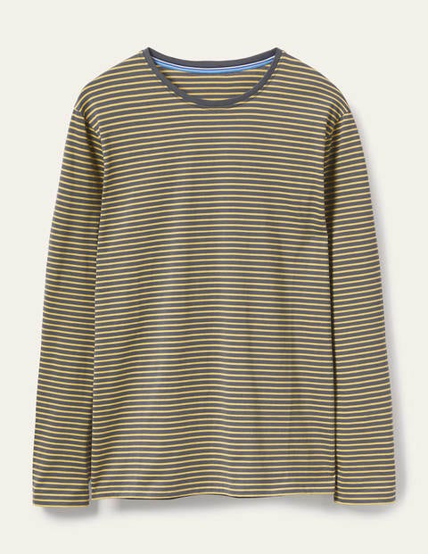 Long Sleeve Washed T-shirt - London Grey/ Soft Lemon Stripe Long Sleeve Washed T-shirt - London Grey/ Soft Lemon Stripe