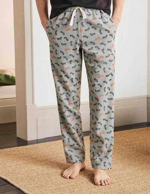 Pyjamahose aus gebürsteter Baumwolle - Charcoal Marl/Tiger Motorbikes Pyjamahose aus gebürsteter Baumwolle - Charcoal Marl/Tiger Motorbikes