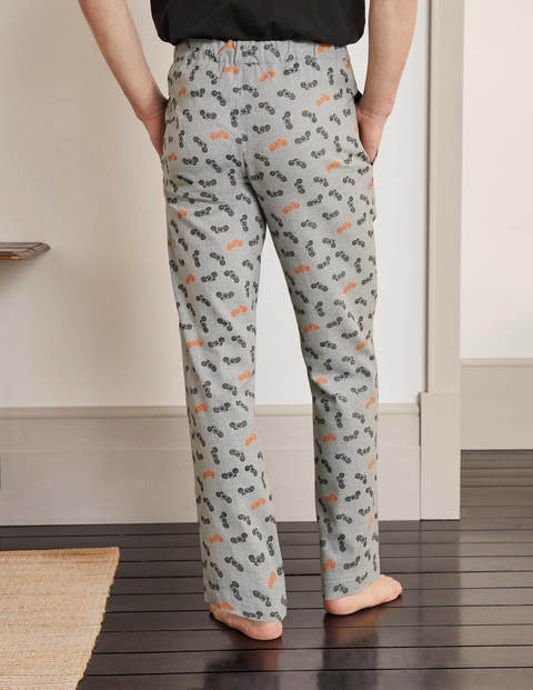 Pyjamahose aus gebürsteter Baumwolle - Charcoal Marl/Tiger Motorbikes Pyjamahose aus gebürsteter Baumwolle - Charcoal Marl/Tiger Motorbikes