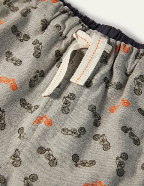 Pyjamahose aus gebürsteter Baumwolle - Charcoal Marl/Tiger Motorbikes Pyjamahose aus gebürsteter Baumwolle - Charcoal Marl/Tiger Motorbikes