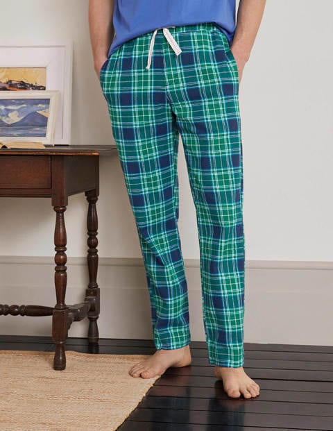 Brushed Cotton Pajama Bottoms - Navy/Mountain Meadow Check Brushed Cotton Pajama Bottoms - Navy/Mountain Meadow Check