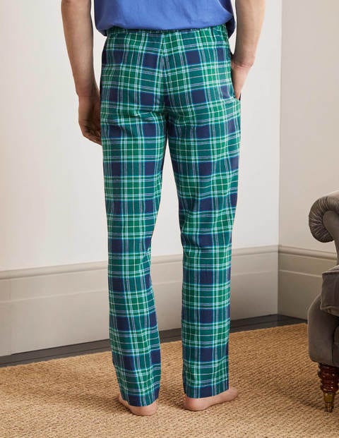 Brushed Cotton Pajama Bottoms - Navy/Mountain Meadow Check Brushed Cotton Pajama Bottoms - Navy/Mountain Meadow Check