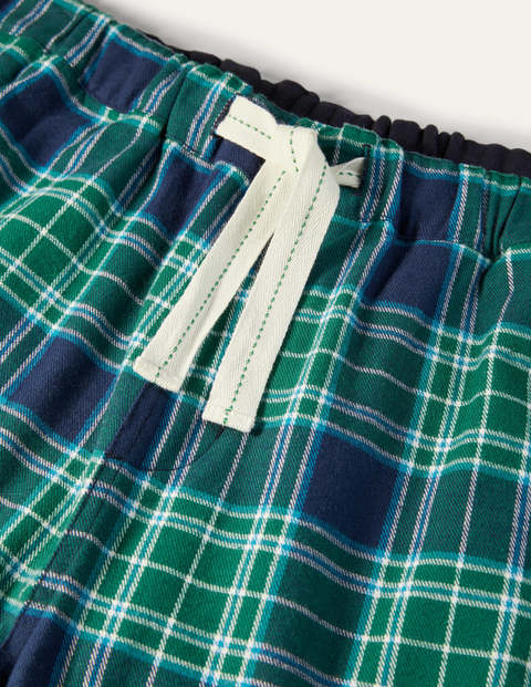 Brushed Cotton Pajama Bottoms - Navy/Mountain Meadow Check Brushed Cotton Pajama Bottoms - Navy/Mountain Meadow Check
