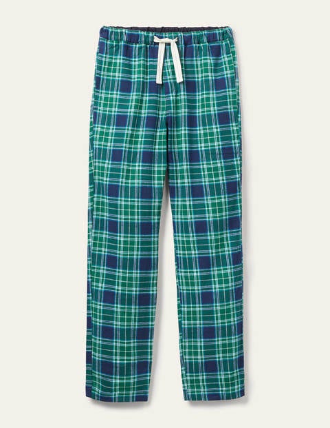 Brushed Cotton Pajama Bottoms - Navy/Mountain Meadow Check Brushed Cotton Pajama Bottoms - Navy/Mountain Meadow Check