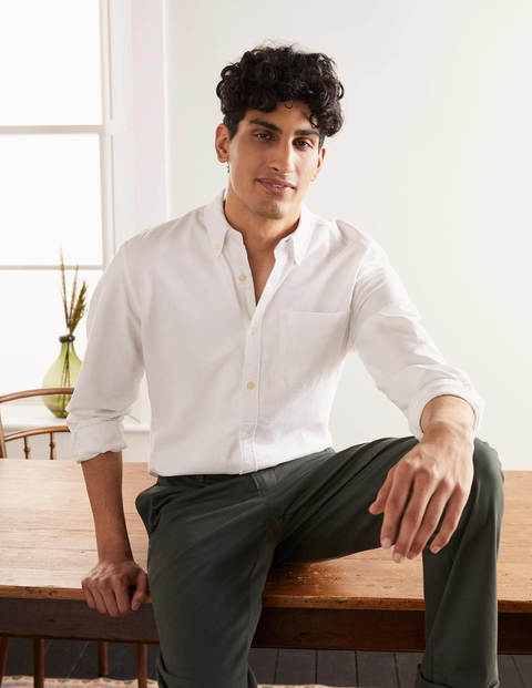 Slim Fit Oxford Shirt - White Slim Fit Oxford Shirt - White