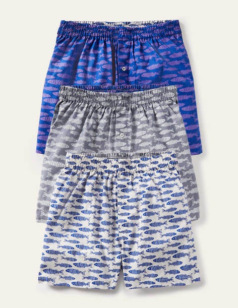 3 Pack Woven Boxers - Fish Multi Pack 3 Pack Woven Boxers - Fish Multi Pack