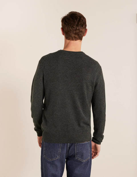 Pull col V en cachemire - Gris foncé chiné Pull col V en cachemire - Gris foncé chiné