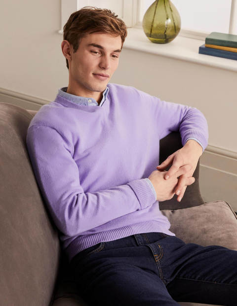 Cashmere V-neck - Petunia Melange Cashmere V-neck - Petunia Melange