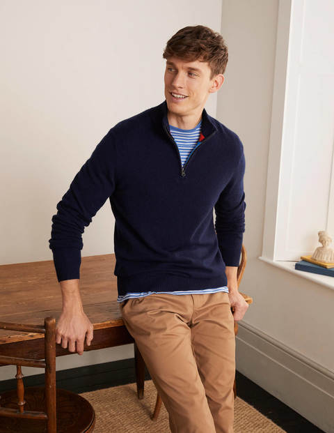 Cashmere Half-Zip - Navy Cashmere Half-Zip - Navy
