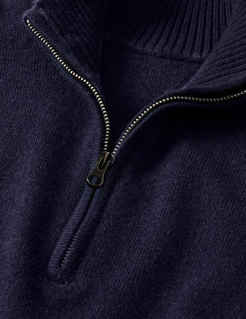 Cashmere Half-Zip - Navy Cashmere Half-Zip - Navy