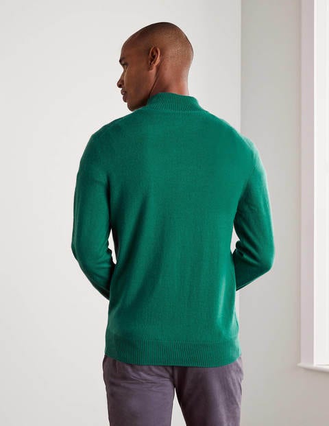 Cashmere Half-Zip - Greenery Cashmere Half-Zip - Greenery