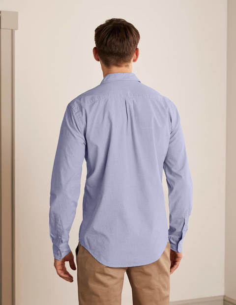 Poplin Cutaway Collar Shirt - Blue End on End Poplin Cutaway Collar Shirt - Blue End on End