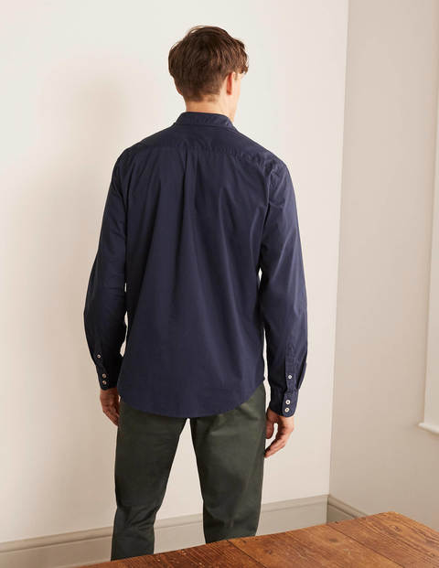 Poplin Cutaway Collar Shirt - Navy Poplin Cutaway Collar Shirt - Navy