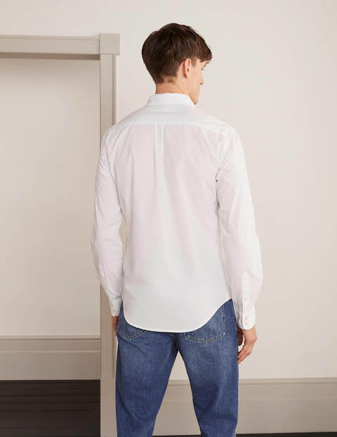 Chemise en popeline avec col découpé - Blanc Chemise en popeline avec col découpé - Blanc
